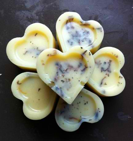 Homemade Bath Melts With Lavender and Chamomile