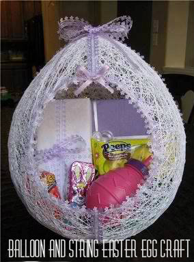Balloon and String Easter Egg Craft