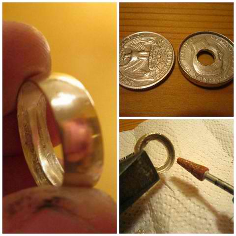 DIY Silver Ring From Pre 1964 Quarters