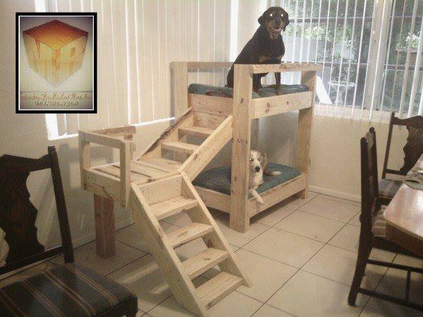 Doggy Bunk Bed From Pallets