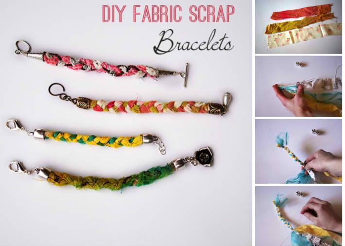 Fabric Scrap Bracelet Tutorial