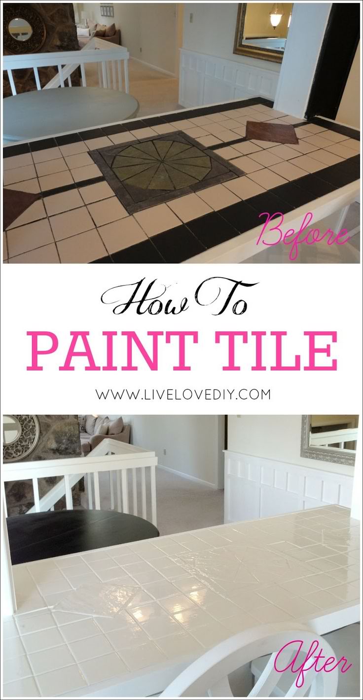 How to paint tile countertops