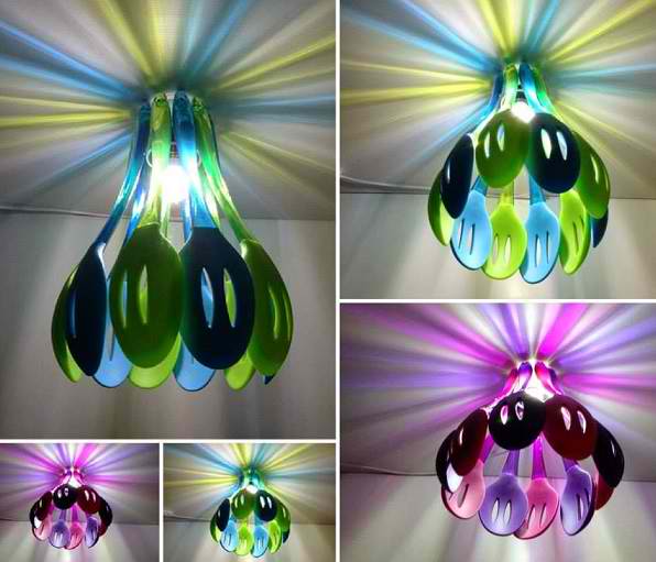 Kitchen Utensils Into Chandeliers