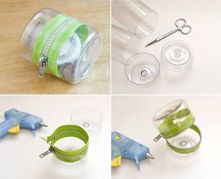 Plastic Bottle Zipper Change Purse