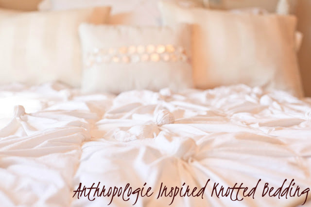 anthropologie inspired knotted bedding