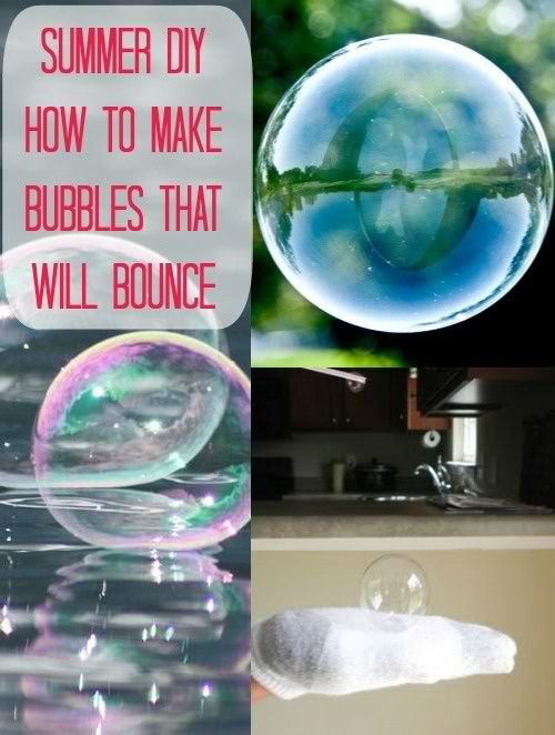 Bouncing bubbles...bubbles that don't pop!