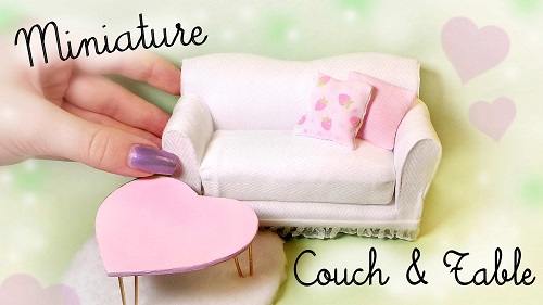 Cute Miniature Couch & Table Tutorial