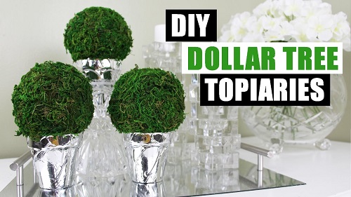 Dollar Store DIY Round Topiary